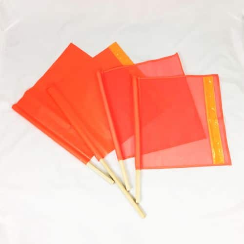 Red/Orange Safety Flag SFP18-24 18-Inch Vinyl Safety Flags with Dowel 