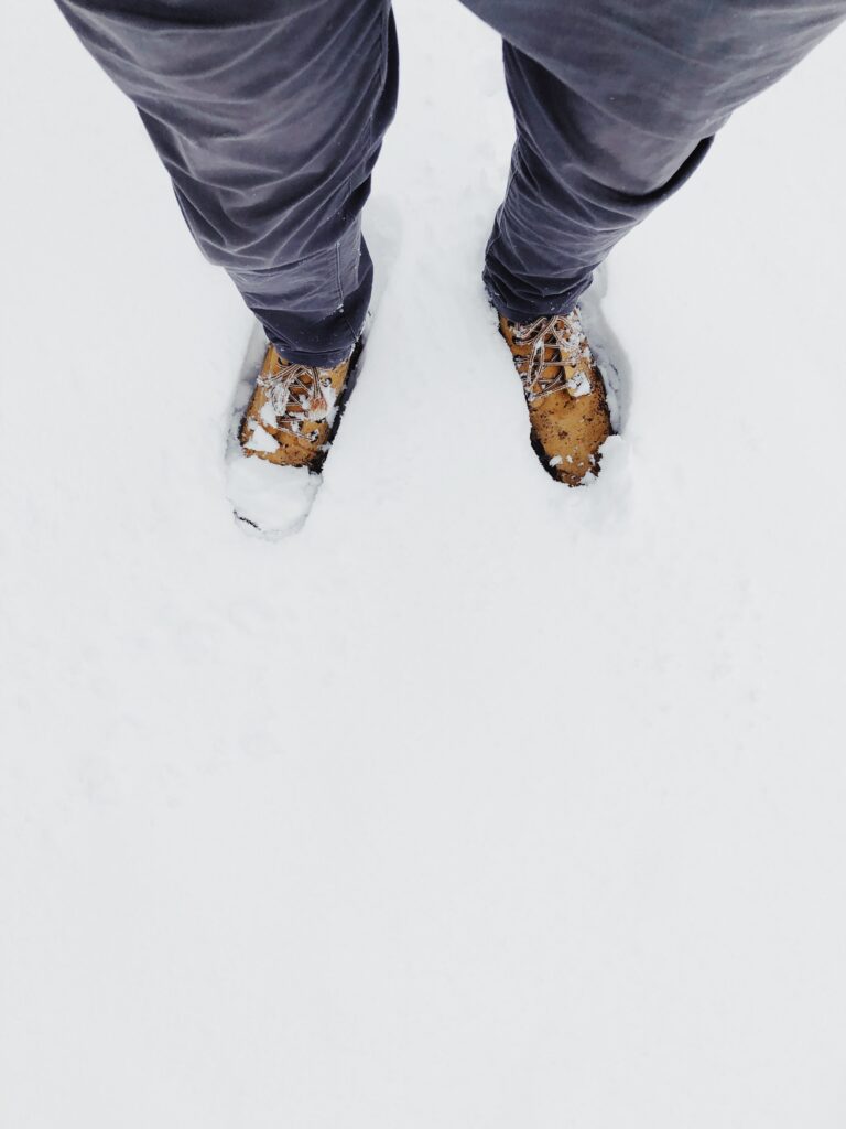 Someone standing in the snow with winter work boots
https://unsplash.com/photos/NJesfJwcXb4?utm_source=unsplash&utm_medium=referral&utm_content=creditShareLink 