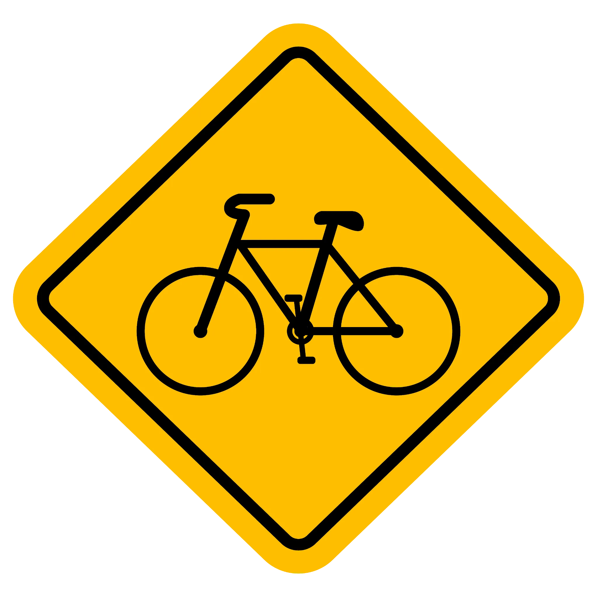 Traffic sign for bicycle road safety