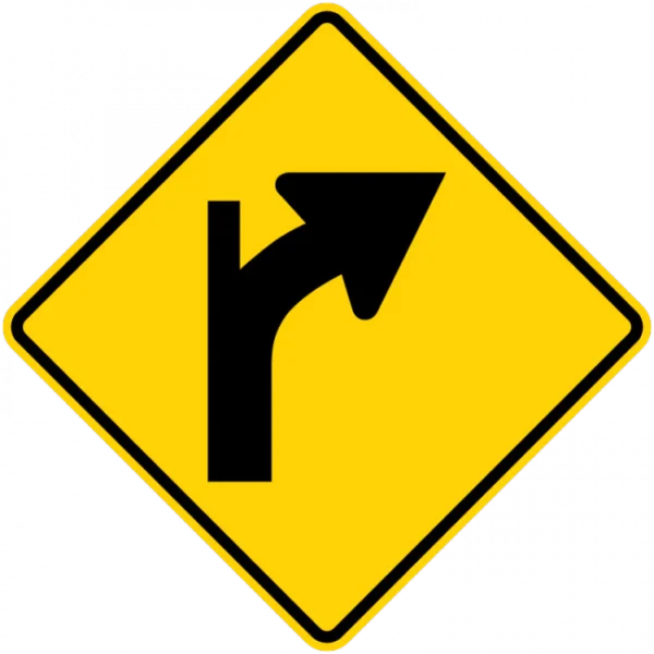 W10-1b Combination Horizontal Alignment Curve Arrow - High Visibility for Road Condition Alerts | Interwest Safety Supply