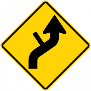 W10-1d Intersecting Lane | Interwest Safety Supply