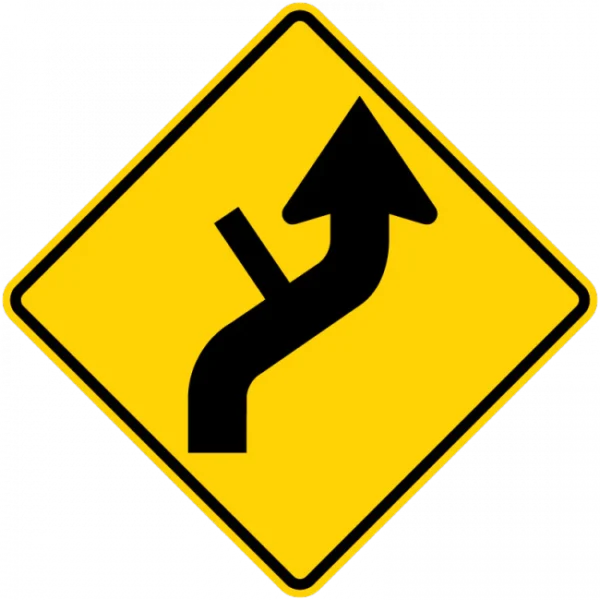W10-1d Intersecting Lane | Interwest Safety Supply