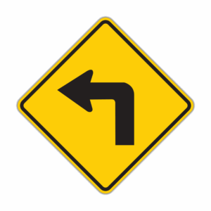 W1-1 Left/Right Turn Sign - Choose Your Reflective Grade for Optimal Traffic Safety | Interwest Safety Supply
