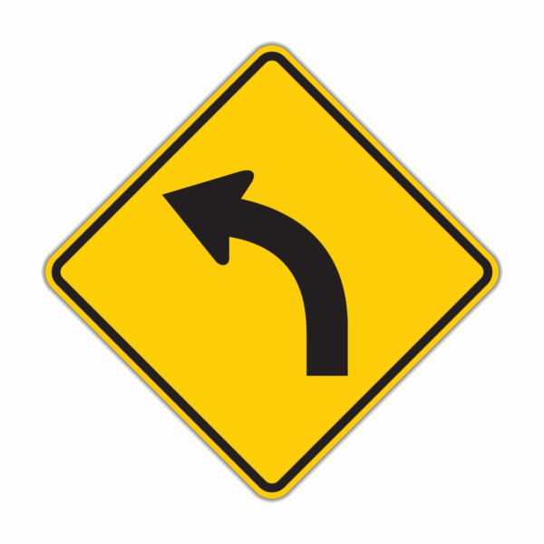 W1-2 Left/Right Curve Sign - Choose Your Reflective Grade for Optimal Traffic Safety | Interwest Safety Supply