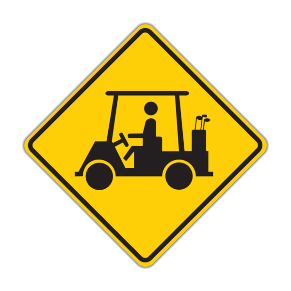 W11-11 Golf Cart Symbol Sign - Choose Your Reflective Grade for Optimal Traffic Safety | Interwest Safety Supply