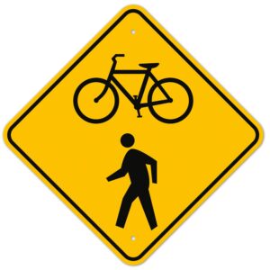 W11-15 Bicycle/Pedestrian Sign - Choose Your Reflective Grade for Optimal Traffic Safety | Interwest Safety Supply