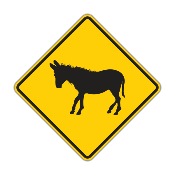 W11-19 Donkey Symbol Sign - Choose Your Reflective Grade for Optimal Traffic Safety | Interwest Safety Supply