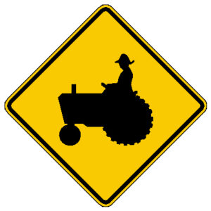 W11-5 Farm Machinery Symbol Sign - Choose Your Reflective Grade for Optimal Traffic Safety | Interwest Safety Supply