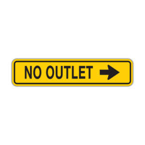 W14-2a (36" X 8") No Outlet Sign - Choose Your Reflective Grade for Optimal Traffic Safety | Interwest Safety Supply