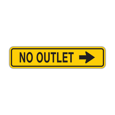 W14-2a (36" X 8") No Outlet Sign - Choose Your Reflective Grade for Optimal Traffic Safety | Interwest Safety Supply